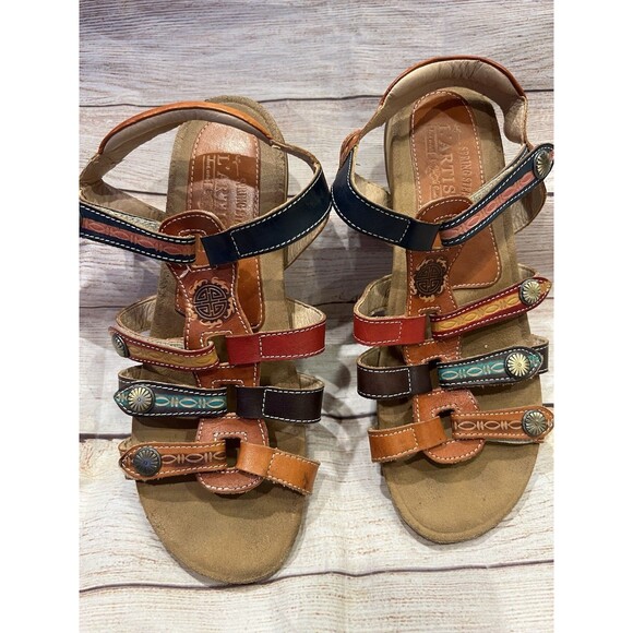 Spring Step L'Artiste Jerlene Leather Gladiator Sandals Women Size 41/US 9.5/10 - Picture 1 of 6